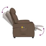 vidaXL Fauteuil de massage Marron Tissu