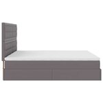 VidaXL Cadre de lit ottoman avec matelas gris 160x200 cm similicuir