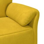vidaXL Canapé 1 place Jaune 88 x 83 x 95 cm Velours
