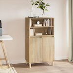 vidaXL Buffet haut Chêne sonoma 60x36x110 cm Bois d'ingénierie