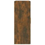 vidaXL Armoire murale chêne fumé 69 5x32 5x90 cm bois d'ingénierie
