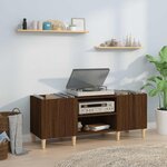 vidaXL Armoire à disques chêne marron 121x38x48 cm bois d'ingénierie