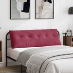 vidaXL Coussin de Dos Bordeaux 140 x 50 cm Tissu en velours côtelé
