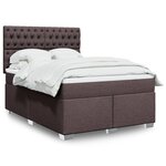 vidaXL Sommier à lattes de lit avec matelas Marron foncé 160x200 cm