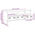 vidaXL Meuble TV vert olive 101 5x39x43 5 cm acier laminé à froid