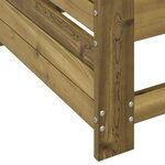 vidaXL Canapé de jardin accoudoir avec table d'appoint pin imprégné