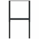 vidaXL Cadres d'établi réglables 2 Pièces Métal 55x(69-95 5) cm Noir