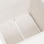 vidaXL Jardinière blanc 60x60x60 cm bois de pin massif