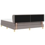 vidaXL Lit à ressorts avec matelas Taupe 180 x 200 cm tissu