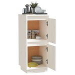 vidaXL Buffet Blanc 31 5x34x75 cm Bois massif de pin