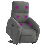 vidaXL Fauteuil inclinable de massage électrique gris foncé