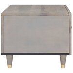 vidaXL Table basse Gris 80 x 50 x 40 cm bois de manguier massif