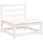 vidaXL Canapés centraux de jardin 2 Pièces blanc bois de pin massif