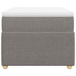 vidaXL Sommier à lattes de lit avec matelas Taupe 90x200 cm Tissu