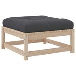 vidaXL Salon de jardin 10 Pièces avec coussins bois de pin massif