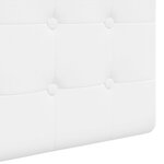 vidaXL Tête de lit suspendue Avec lumière LED Blanc Tissu