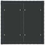 vidaXL Ensemble de canapé de jardin 14 Pièces Noir et blanc crème