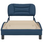 vidaXL Cadre de lit sans matelas Hvar bleu 80x200 cm tissu