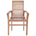 Vidaxl chaises à dîner 2 pièces avec coussins vert bois de teck massif