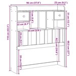 vidaXL Tête de lit avec rangement cire marron 90 cm bois massif de pin