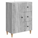 vidaXL Buffet Sonoma gris 66 x 34 5 x 90 cm Bois d'ingénierie