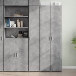 vidaXL Buffet haut gris béton 30x42 5x185 cm bois d'ingénierie