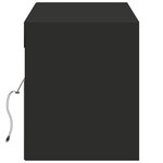 vidaXL Meuble TV mural avec lumières LED noir 140x31x38 cm