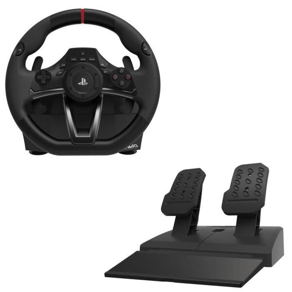 Volant de course + Pédalier Hori pour PS4