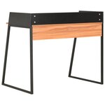 vidaXL Bureau Noir et marron 90x60x88 cm