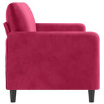 vidaXL Canapé à 3 places Rouge bordeaux 180 cm Velours