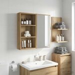 vidaXL Armoire murale de salle de bain Chêne artisan 40 x 14 x 70 cm