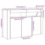 vidaXL Buffet Chêne artisanal 116 x 30 x 75 cm Bois d'ingénierie