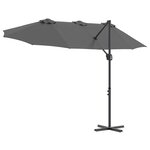vidaXL Parasol cantilever de jardin Anthracite 372 x 198 x 253 cm