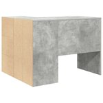 vidaXL Bureau d'angle avec tiroir Gris béton 102 x 88 x 75 cm