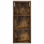 vidaXL Armoire murale de salle de bain Chêne Fumé 30 x 14 x 70 cm