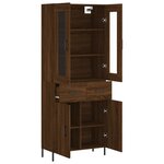 vidaXL Buffet haut Chêne marron 69 5x34x180 cm Bois d'ingénierie