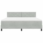 vidaXL Lit à ressorts avec matelas Gris clair 180 x 200 cm tissu