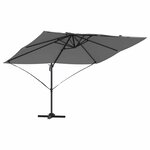 vidaXL Parasol Roma à Bras Déporté Anthracite et noir