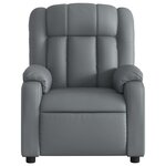 vidaXL Fauteuil inclinable électrique Gris Similicuir