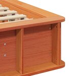 vidaXL Cadre de lit Brun cire 90 x 190 cm Pin massif