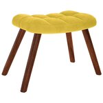 vidaXL Chaise à bascule avec repose-pied jaune velours