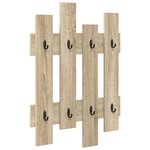 vidaXL Porte-manteau mural avec stockage Chêne Sonoma 60 x 3 x 82 cm
