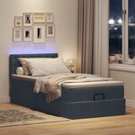 vidaXL Cadre de lit ottoman et matelas gris foncé 90x200 cm velours