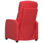 Vidaxl fauteuil de massage électrique rouge similicuir