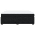 vidaXL Sommier à lattes de lit avec matelas Noir 180x200 cm Velours
