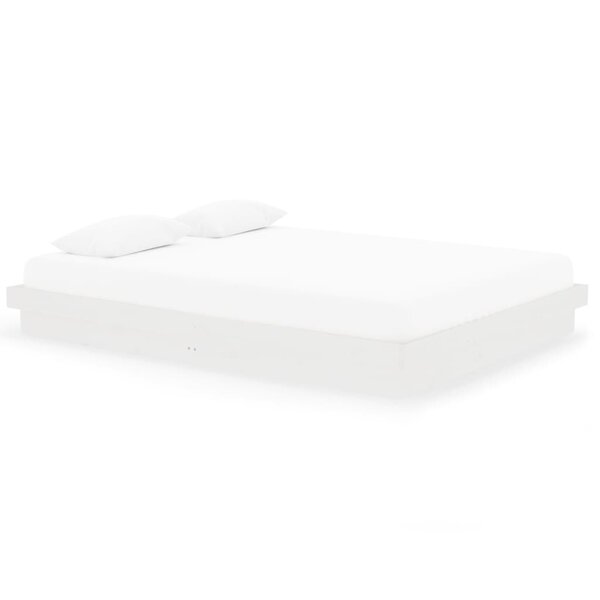 vidaXL Cadre de lit sans matelas blanc bois de pin massif