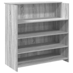 vidaXL Bureau de réception sonoma gris 100x50x103 5 cm bois ingénierie