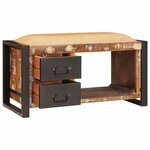 vidaXL Banc de Rangement Multicolore Bois massif de récupération