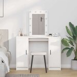 vidaXL Table de Toilette Blanc 102 x 33 x 135 cm Bois d'ingénierie