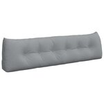 vidaXL Coussin de Dos Gris clair 180 x 24 x 50 cm tissu